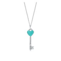 TIFFANY&Co[ティファニー] ハートキー チャーム ペンダント（ミニ） ブルーエナメル　並行輸入品t1109