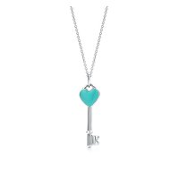 TIFFANY&Co[ティファニー] ハートキー チャーム ペンダント（ミニ） ブルーエナメル　並行輸入品t1109