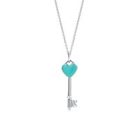 TIFFANY&Co[ティファニー] ハートキー チャーム ペンダント（ミニ） ブルーエナメル　並行輸入品t1109