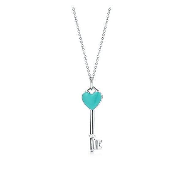 画像1: TIFFANY&Co[ティファニー] ハートキー チャーム ペンダント（ミニ） ブルーエナメル　並行輸入品t1109