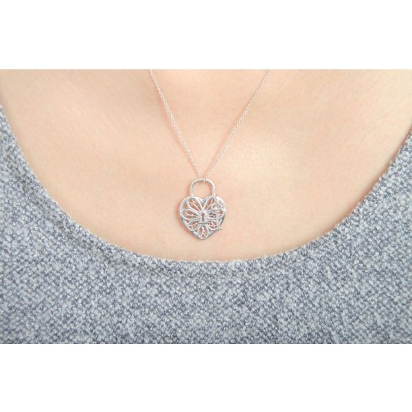 画像6: TIFFANY&Co[ティファニー]　フィリグリーハートペンダント(M)　並行輸入品ｔ1026