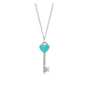 画像: TIFFANY&Co[ティファニー] ハートキー チャーム ペンダント（ミニ） ブルーエナメル　並行輸入品t1109