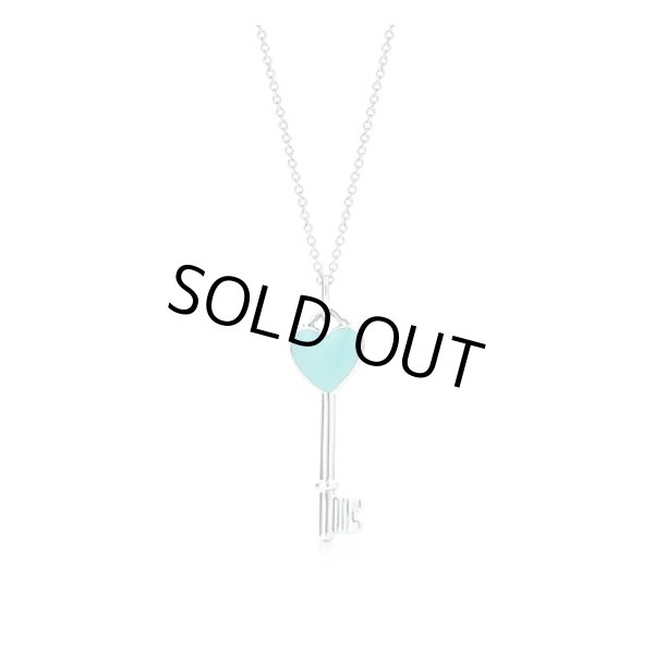 画像1: TIFFANY&Co[ティファニー] ハートキー チャーム ペンダント（ミニ） ブルーエナメル　並行輸入品t1109 (1)